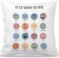 Nogrit Counseling Office Must Haves Throw Pillow Cover, Calming Corner, Mental Health Pillowcase Decor for Home Kids,Mental Health Counselor Gifts, Calming Corner Pillow Covers 20x20 White