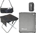 Rocalt Portable Seat Cushion and 2-in-1 Foldable Stool with Carry Bag, Self-Inflating Travel Cushion for Camping, Stadiums, Beach, Hiking | Lightweight, Waterproof, Durable Outdoor Seating Set