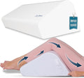 Leg Pillow 10" for Back Tension & Daily Support – Firm High-Density Foam Leg Wedge Pillow for Posture Pressure Balance | Medium Ivory White Height Range 5'2"-5'11" (26″–29″ Inseam)