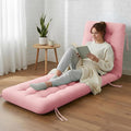 Vercraft Long Floor Cushion Large Floor Cushion with Brushed Cotton 74.8 x 27.5 x 3.15 in Jumbo Lounger Pillow for Outdoor Indoor Bay Window Meditation Yoga Reading Sleeping(Pink)