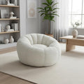 Giant Bean Bag Chair for Adults – Large Comfy Stuffed Sofa Seat with Spacious Design for Reading, Gaming, or Relaxing (Beige)