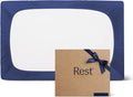 REST® Evercool®+ Fitted Sheet, Twin Size, Midnight Blue, 13" Deep (up to 15’’), Breathable Bedding for Hot Sleeper and Night Sweats, Bed Sheet with Ionic+ Self-Cleaning Silver Yarn for Sensitive Skin