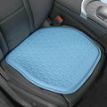 Binsheo Thin Gel Seat Cushion for Car Seat, Office Chair, Wheelchair, Golf Cart - Non-Slip Car Seat Cushions with 0.7 Inch Gel - Sciatica & Coccyx Pain Relief (Leather, Blue)