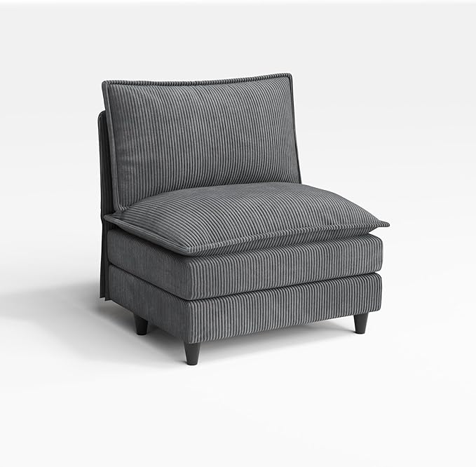 Apicizon Modular Sectional Sofa Middle Seat, Grey