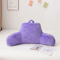 Aimuan Reading Pillow Bed Rest Pillow with Arms Rabbit Fur Cushion for Adults Teens Incline Rest Sitting up & Sleeping Snoring Pillow with Pregnancy Lumbar Back Support (Purple)