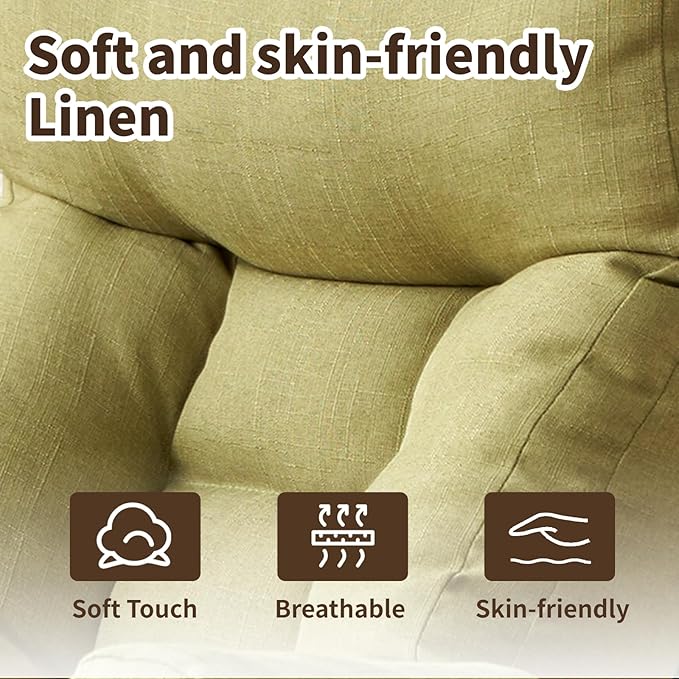 Swivel Lazy Floor Chair, Adjustable Reclining Floor Lounger with Head & Back Support and Phone Holder, Comfy Tatami Sofa Seat for Adults Bedroom & Gaming