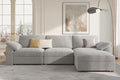 EASE MOOSE Oversized Modular Sectional Sofa, Modern Luxury Large L Shape Sectional Cloud Couch with Ottoman Sofa,Comfty Deep Grey Modular Sofa for Living Room