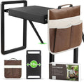 seasky Foldable Garden Kneeler and Seat, Anti-Tipping Gardening Bench Widened Thick Soft Kneeling Pad，Heavy Duty Gardening Stool with Garden Tool Bag, Gardening Gift for Women(Without Gloves)