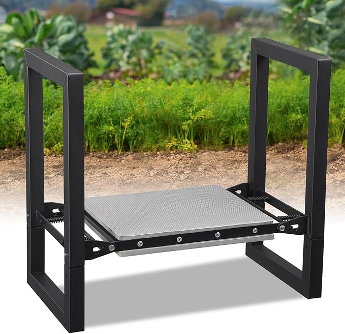 JAOTREL Garden Kneeler and Seat, Foldable Garden Stool 400lbs Heavy Duty, Protects Knees and Back, Ideal for Women, Men, and Seniors Gardeners, Large Size 19"x10.6"x18.5"