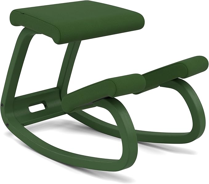Varier Variable Ergonomic Office Kneeling Chair Forest – Active Sitting, Rocking Seat for Home, Study & Posture Support – 10 Year Quality Guarantee