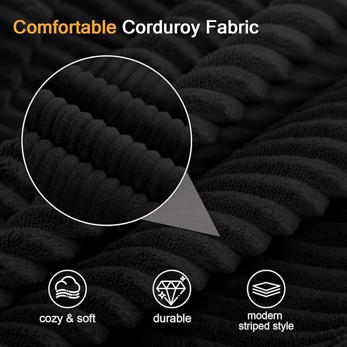 MeMoreCool Corduroy Folding Sofa Bed Queen – Convertible 2‑in‑1 Futon Couch | Foldable Foam Sleeper with Detachable Pillow, Machine‑Washable Cover & Space‑Saving Design for Living Room or Guest Room