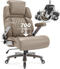 Big and Tall Office Chair 700lbs - Adjustable Headrest&Lumbar Support, 3D Flip Arms, Large Wheels &Heavy Duty Metal Base, Ergonomic High Back Computer Chair Desk Chair, Thick Padded Extra Wide Seat
