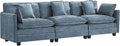 UMBFUN 3-Seater Cloud Couch, Oversized Modular Sectional Sofa with Deep Seat Soft Cushions, Comfy Chenille Couch for Living Room, Apartment & Family Space, Blue