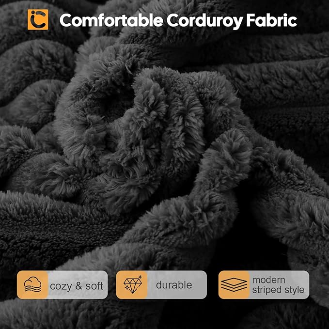 COMAX Futon Sofa Bed, 4-in-1 Floor Foldable Sofa Couch Bed Queen with L-Shaped Armrests, Convertible Folding Chair Bed Sleeper Mattress Fold Out Comfy Lounge for Living Room Bedroom, Faux Fur Black
