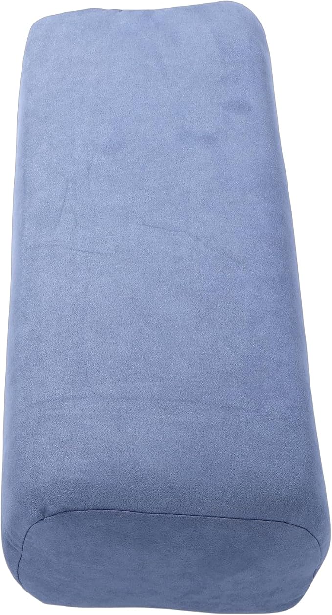 SPYMINNPOO Yoga Bolster, Meditation Cushion & Floor Pillow with 3 Layer Support, Washable Velvet Cover & Carry Handle (Blue)