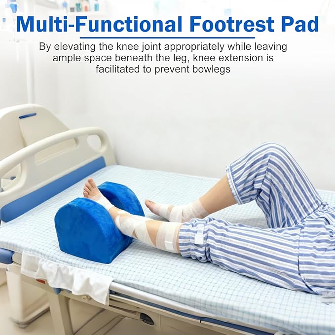 Knee Replacement Pillow for Surgery Recovery, Post Op Leg Elevation and Abductor Cushion with Memory Foam, Reduces Pain, Maintains Alignment for Sleeping