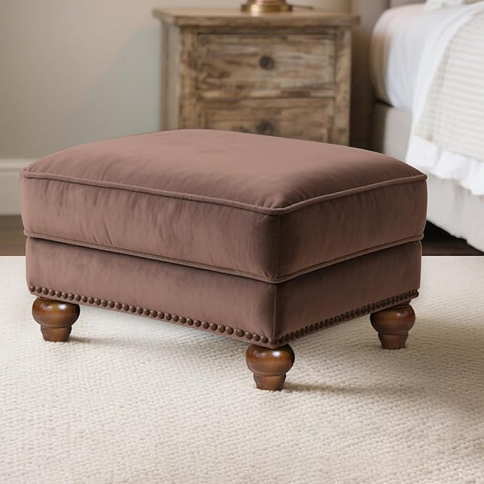 AORYVIC Furniture Legs, Wood Sofa Legs, Turned Couch Legs, Round Furniture Feet for Dresser, Sideboard, Recliner, Coffee Table, Dark Brown, Espresso Color
