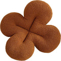 Soft Four-Leaf Clover Cushion Sofa Bedroom Living Room Plush Cushion -Brown15.7 inches