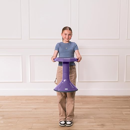 ECR4Kids ACE Active Core Engagement Wobble Stool, 18-Inch Seat Height, Flexible Seating, Eggplant
