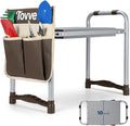 Tovve Upgraded Garden Kneeler and Seat with Thicken & Widen Soft Kneeling Pad, Heavy-Duty Foldable Garden Stool with Large Garden Tool Bag, Portable Garden Bench Gardening Gifts for Women, Seniors