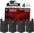 ZDDLOINP Adjustable Furniture Risers 4 Inch with Removable Screw Clamp, Fits Diameter from 1.1-2.4 Inch, Bed Table Couch Desk Risers Heavy Duty for Square Round Straight Furniture Legs(4 Pack, Black)