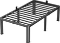 VIPSHOW 18 Inch Twin Heavy Duty 3500 lbs Bed Frame with Round-Corner Legs & Anti-Squeak Design – Quick Assembly Metal Platform, No Box Spring Needed
