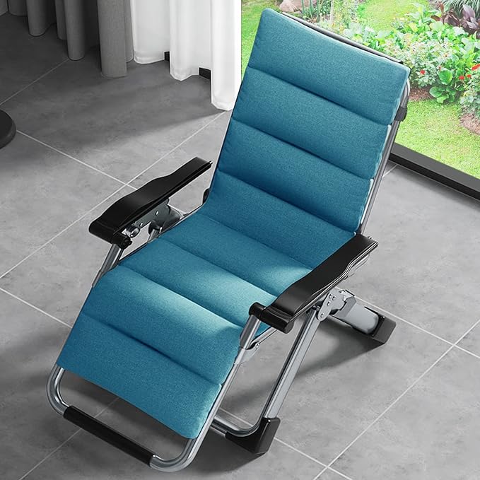 LILYPELLE Comfy Folding Chair, Folding Lounge Chair for Bedroom and Living Room, Folding Reclining Patio Chairs with Removable Cushion for Indoor Outdoor
