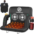 HOPERAN Massage Heated Stadium Seats for Bleachers with Back Support & Lumbar Pillow, 3 Level Heating & 6 Modes Massage Portable Heated Stadium Chairs for Bleachers