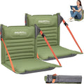 EULANT 2 Pack Lightweight Inflatable Folding Seats for Camping Chair with Back Support and Adjustable Straps,Foldable Bleacher Chairs for Camping Hiking Sporting Events and Park