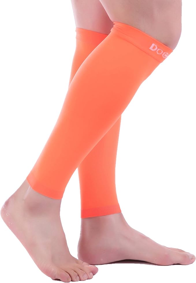 Doc Miller Compression Calf Sleeve for Men & Women – 20-30mmHg Graduated Support for Running, Shin Splints, Calf Strain – Knee High, Small to 6XL Plus Size