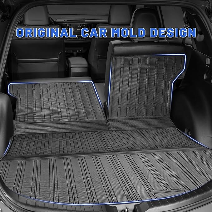 Compatible for 2013-2018 Toyota RAV4 Cargo Mat & Backrest Mats All Weather TPE Mats for 2013 2014 2015 2016 2017 2018 Toyota RAV4 Accessories