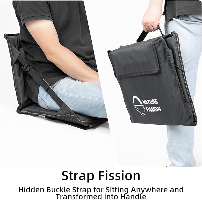 Stadium Seat with Back and Lumbar Support and Padded Cushion Foldable and Portable Perfect for Bleacher Chair in Sports Events and Camping Lawn Use