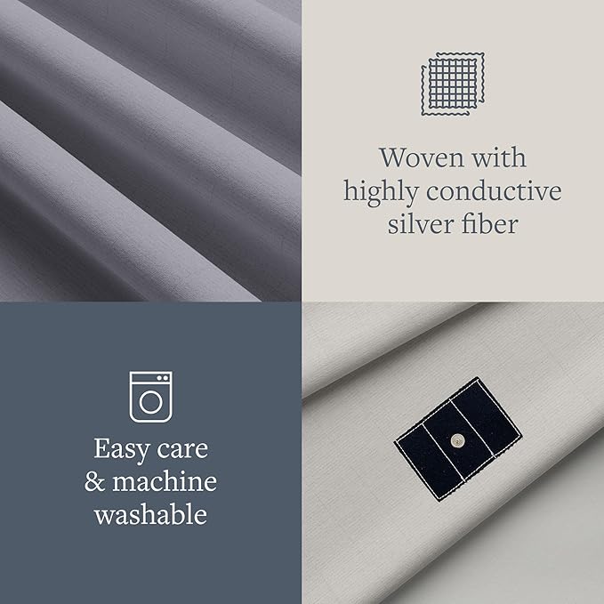 GroundLuxe Organic Fitted Grounding Sheet for Twin XL Size Bed