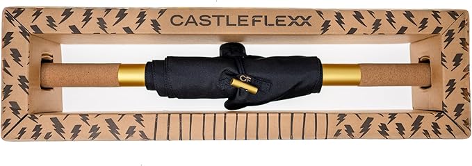 CastleFlexx Mobility and Full Body Strengthening Device | Non-Elastic Stretch Strap with Natural Premium Cork Handles for Stretching, Exercise, Physical Therapy, and Yoga