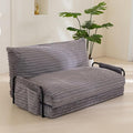 YOSHOOT Adjustable Lazy Floor Sofa Bed, Convertible Bean Bag Sofa Bed Couch, 5-Position Foldable Sleeper Chair with Armrest, Versatile Floor Seating Sofa for Reading Gaming（Grey）