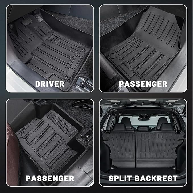 Compatilbe for 2022-2025 Toyota Corolla Cross Floor Mats Full Set All Weather Floor Mats Seat Back Cover Cargo Liner Fit for 2022-2025 Corolla Cross Accessories (Only Fit SUV FWD Gasoline)