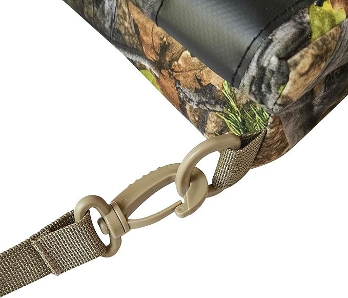 AUSCAMOTEK Camouflage Hunting and Stadium Seat Cushion with Backrest - 5cm Thick, Water-Resistant, Silent Material for Turkey Hunting Fishing Camping and Outdoor Activities