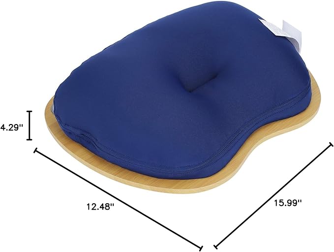 Multifunction Laptop Desk, Portable Lap Desk with Cushion, 3 in 1 Bed Table for Home Office Outdoor Use, Soft Cloth Cover and Durable MDF Board for 14 Inch Laptops (Blue)