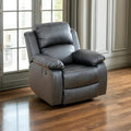 A Ainehome Living Room Furniture Set Leather Recliner Sofa Set Loveseat Chair Furniture Sofa Set for Living Room/Small Space/Rv/House/Office/Theater Seating (A-Black Leather, Chair)