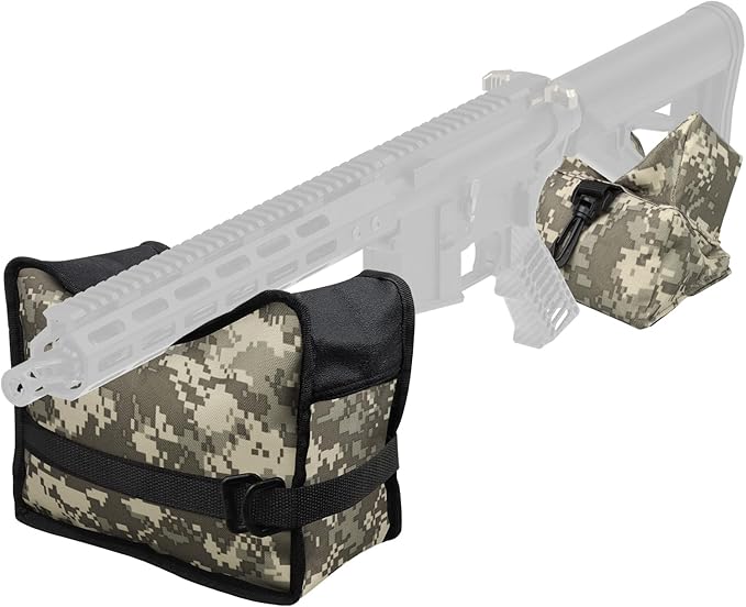 Twod Outdoor Shooting Rest Bags - Target Sports Bench Rest with Front & Rear Support SandBag Stand Holders for Gun Rifle Shooting Hunting Photography - Unfilled