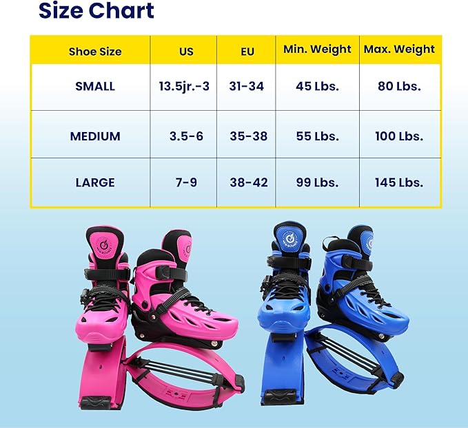 New Bounce Jumping Shoes for Kids - Premium Moon Boots - Durable Kangaroo Jumpers - Strong, Safe and Adjustable Fit, Perfect for Exercise and Fun - New & Improved Edition (Small,Pink)