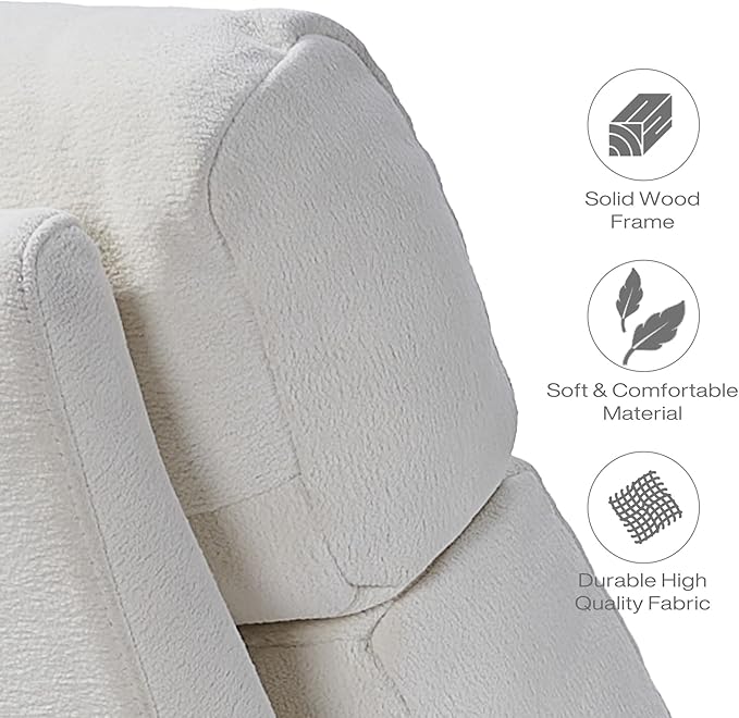 Modern Chaise Lounge Chair with Wooden Legs, Armless, Comfortable Upholstered Seat – Perfect for Living Room, Bedroom, or Office