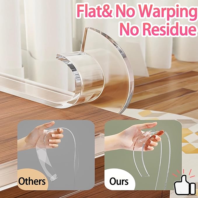 ZOMPAGO Clear Soft Corner Protectors for Furniture Strip,0.8in x13FT,Sharp Edge & Table Bumper,Window Edge,Wall Protector, Soft Corner Guards Safe for Proof,Table Corner Protectors in Family