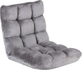 Epetlover 14-Position Adjustable Floor Gaming Chair Foldable Memory Foam Armless Sofa Seat Couch Recliner with Comfy Back Support for Working Meditation Reading, Grey
