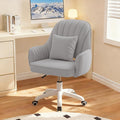 WXJHL Home Office Chair Velvet Vanity Chairs Cute Makeup Desk Chair with Wheels Mid Back Computer Chairs Height Adjustable Small Swivel Rolling Task Chair