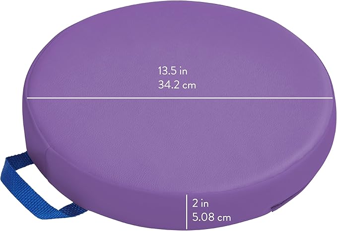 Back2School Express Round Floor Cushions with Handles, Flexible Seating, Assorted, 6-Piece