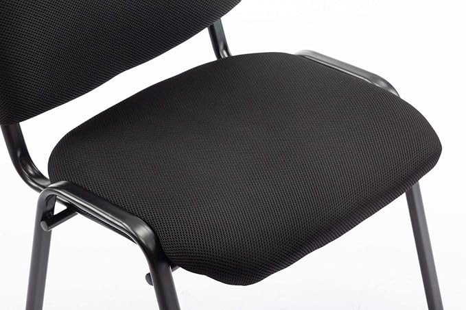 Black Comfort Office Waiting Room Stackable Chairs no Arms, Mesh Ergonomic Reception Chairs Set of 15, Conference Desk Guest Chair for Meeting Room, Lobby, Events, Hall