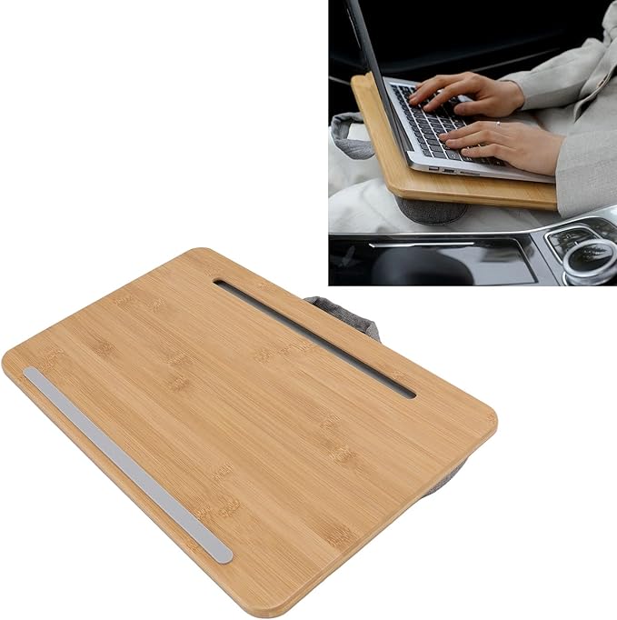 Lap Desk for Bed Sofa Couch, Multifunctional Laptop Stand with Pillow Cushion, Ergonomic Angle, Portable and Lightweight, 16.5x10.8in Small Size, Exquisite Workmanship