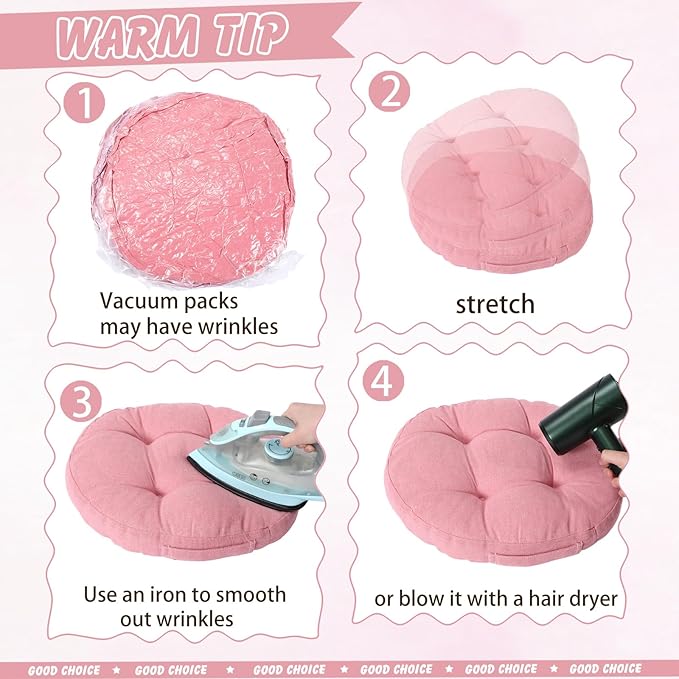 Gerrii 12 Pieces Classroom Floor Cushions with Handles Flexible Floor Seating Cushions Pillows School Chairs in Home School Classroom Kindergarten Daycare Nursery(Fresh Color,Round)