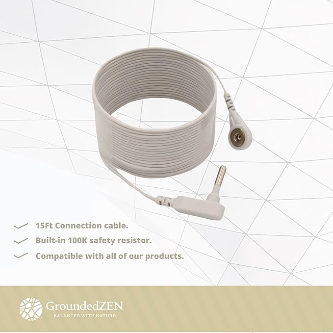 Premium Quality Fitted Grounding Sheets - Organic Cotton with Conductive Silver Threads. Grounding Cord Included Kit. Earth Connected Sheet. 84 x 71 x 12 inches Cal King Size Bed. (California King)